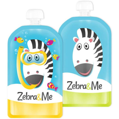 Zebra&Me kapsičky na opakované použitie 2ks - potápač + zebra