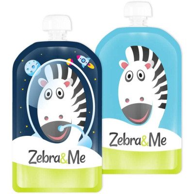 Zebra&Me kapsičky na opakované použitie 2ks - kozmonaut + zebra