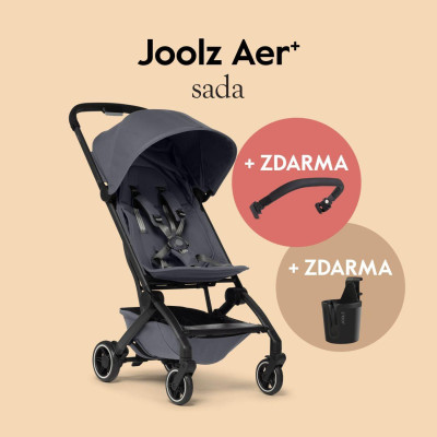 AER+ kočík | Stone Grey l SET s madlom a držiakom na nápoj