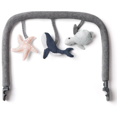 ERGOBABY | EVOLVE hračka na lehátko - Ocean wonders - Charchoal grey