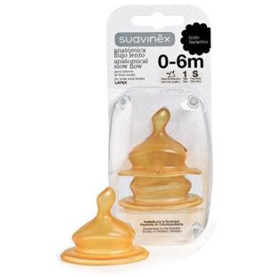 SUAVINEX | NÁHRADNÝ CUMLÍK Anatomický latex S1/S - 2 ks