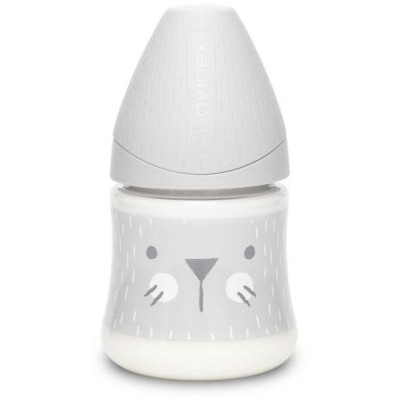 SUAVINEX | Premium fľaša 150 ml S HYGGE fúziky - sivá