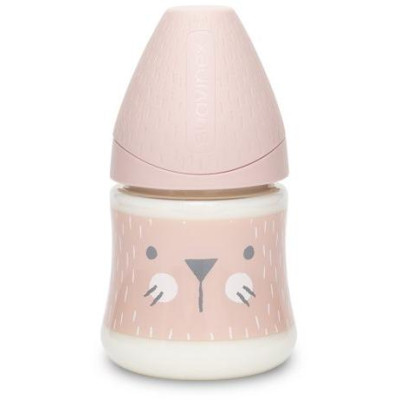 SUAVINEX | Premium fľaša 150 ml S HYGGE fúziky - ružová