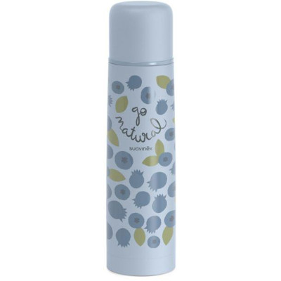 SUAVINEX | TERMOSKA na tekutiny GO NATURAL - čučoriedková modrá