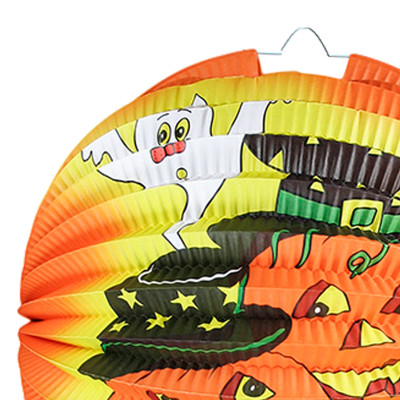 Lampión Halloween veselá tekvica 25 cm so svietiacou paličkou 40 cm
