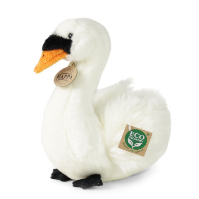 Plyšový vták labuť sediaci, 23cm, ECO-FRIENDLY
