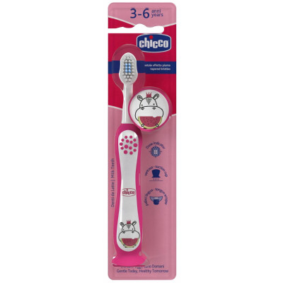 CHICCO 00012083000000 Szczoteczka do mycia zębów Hipcio 3-6l