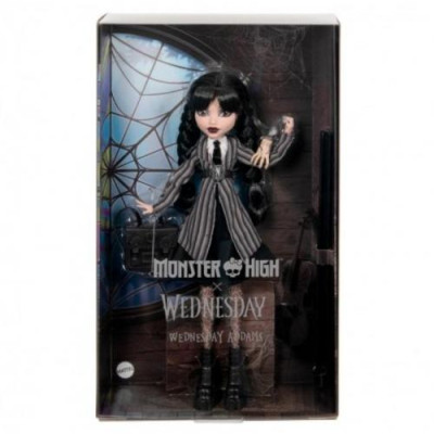 Mattel - Monster High x Wednesday Addams Doll with Thing