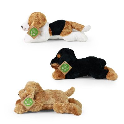 Plyšový pes ležiaci 18 cm ECO-FRIENDLY