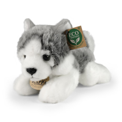 Plyšový pes husky ležiaci 20 cm ECO-FRIENDLY