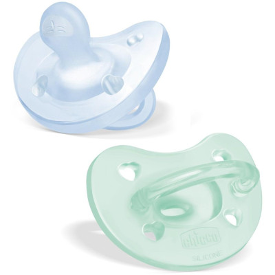 CHICCO 00073087210000 Smoczek PF SOFT blue 6-16m 2 szt