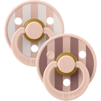 BIBS STUDIO Colour Block cumlíky z prírodného kaučuku 2ks - veľkosť 2 - Blush Mix