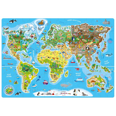 Puzzle - Mapa sveta 160 ks – CZ