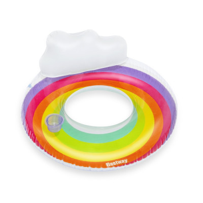 BESTWAY 43647 Plavecké koleso s opierkou Rainbow 1.07