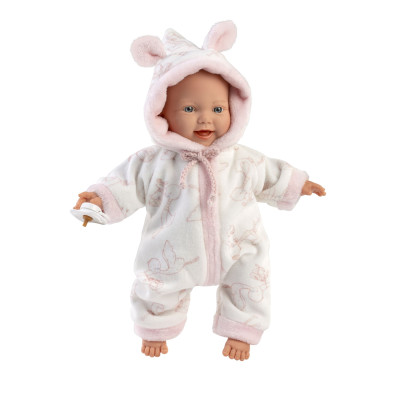 Llorens 63312 LITTLE BABY - realistická bábika bábätko s látkovým telom - 32 cm