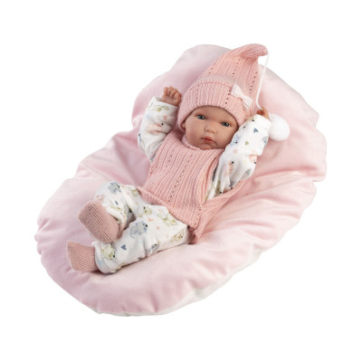 Llorens 63504 NEW BORN HOLČIČKA - realistická bábika bábätko s celovinylovým telom - 35 cm