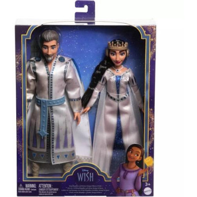 Mattel - Disney Wish King Magnifico And Queen Amaya Of Rosas Dolls 2-Pack