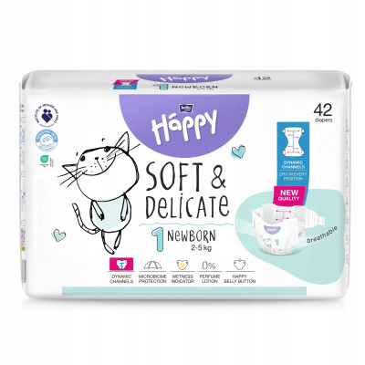 BELLA Baby Happy plienky NEWBORN 42ks.