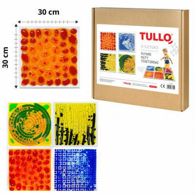 TULLO 701 Zmyslová cesta - zmyslové dlaždice s tekutou textúrou 4 ks.