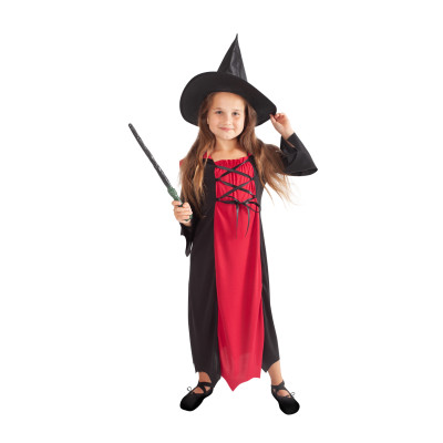 Detský kostým bordó čarodejnice/Halloween (S)