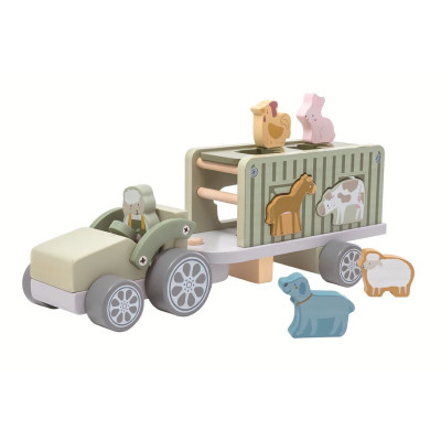 2Kids Toys Drevené auto so zvieratkami