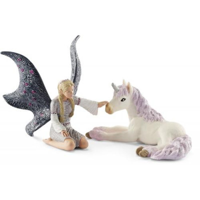 Schleich - Lindariel with Unicorn Foal