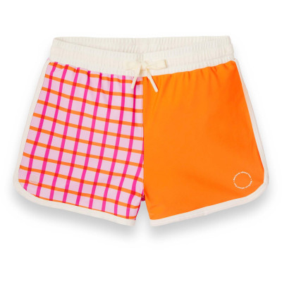 KiETLA ICONIK plavky s UV ochranou - šortky - Tartan Red - 4-6 rokov