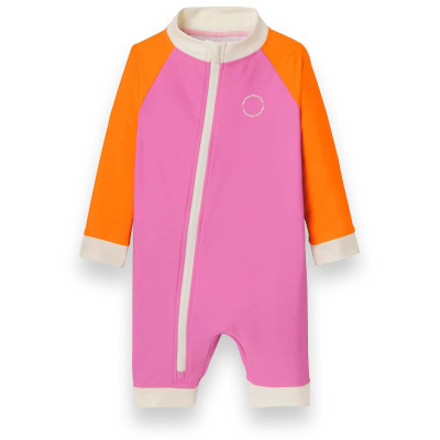 KiETLA ICONIK plavkový overal s UV ochranou - Pink Red - 2-4 roky