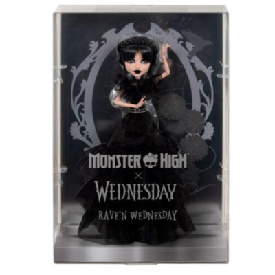 Mattel - Monster High Wednesday Addams Rave N Wednesday Black Dress