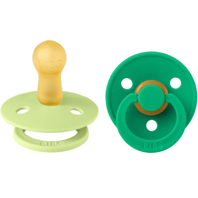 BIBS Colour cumlíky z prírodného kaučuku 2ks - veľkosť 2 - Matcha / Cactus