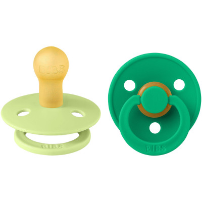 BIBS Colour cumlíky z prírodného kaučuku 2ks - veľkosť 1 - Matcha / Cactus
