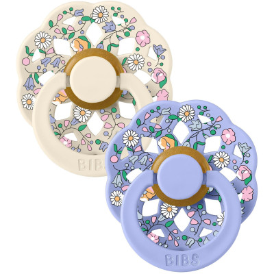BIBS x Liberty Boheme cumlíky z prírodného kaučuku 2ks - veľkosť 1 - Chloe Meadow Ivory Mix