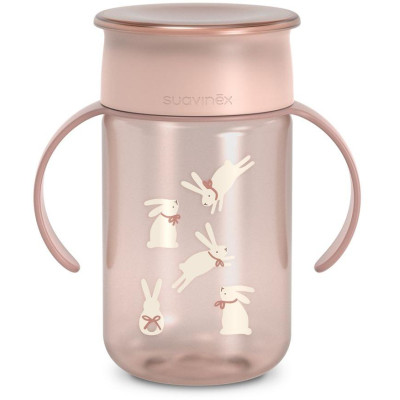 SUAVINEX | 360° Hrnček na učenie 340 ML WONDERLAND NEW - růžová