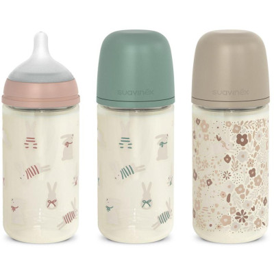 SUAVINEX | Fľaša sklo WONDERLAND NEW 240 ml fyziologická SX PRO +3 MF
