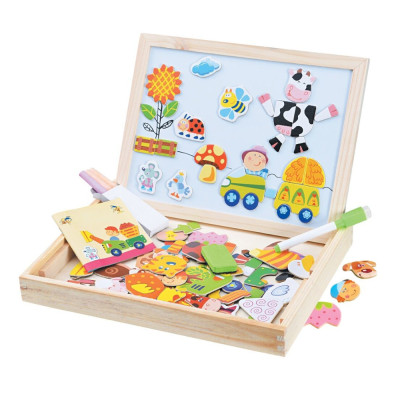2Kids Toys Magnetická tabuľka Farma 102 dielikov