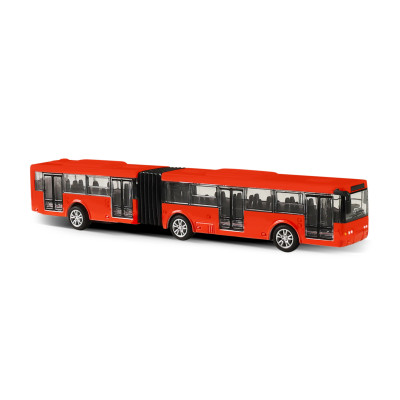 Kovový kĺbový autobus červený Bratislava/ČB 18 cm