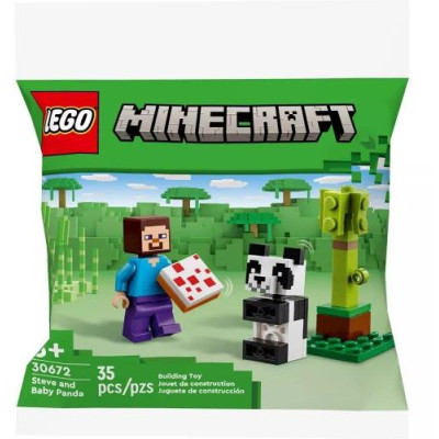 Lego 30672 - Minecraft Steve And Baby Panda