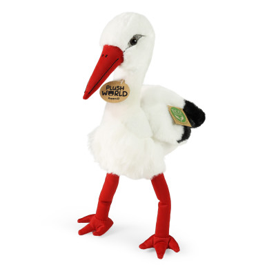 Plyšový bocian 32 cm ECO-FRIENDLY PLUSH WORLD