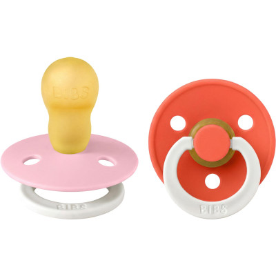 BIBS Colour cumlíky z prírodného kaučuku 2ks - veľkosť 3 - Baby Pink Nočný / Tango Nočný