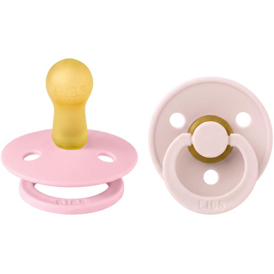 BIBS Colour cumlíky z prírodného kaučuku 2ks - veľkosť 2 - Petal / Baby Pink