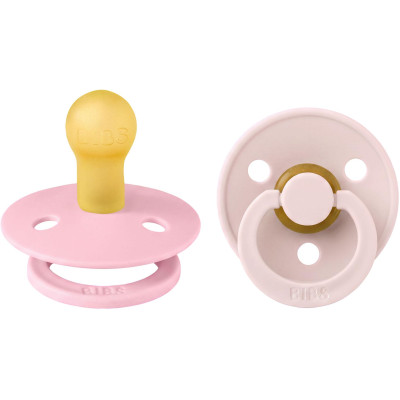 BIBS Colour cumlíky z prírodného kaučuku 2ks - veľkosť 1 - Petal / Baby Pink