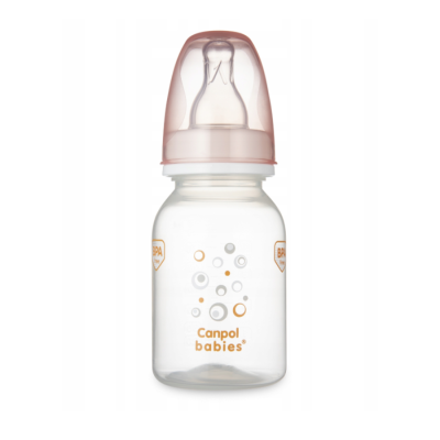 CANPOL 59/098 Butelka 130ml dekorowana (BPA 0%) smoczek 0m+