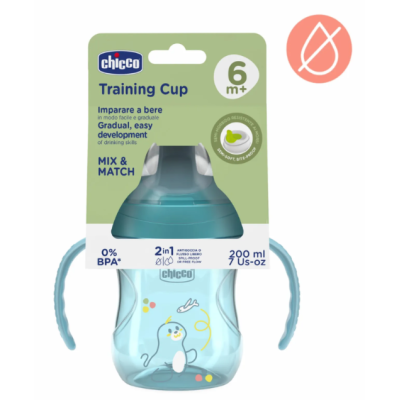CHICCO 00006921250000 Pohár s tvrdým náustkom 200 ml